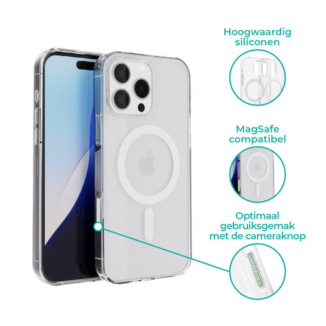 Coverzs Coverzs Coque MagSafe en TPU de luxe iPhone 16 Pro (transparent) Coverzs Coverzs Coque MagSafe en TPU de luxe iPhone 16 Pro (transparent)