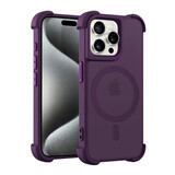 Coverzs Coque antichoc mate avec MagSafe iPhone 16 Pro (violet)