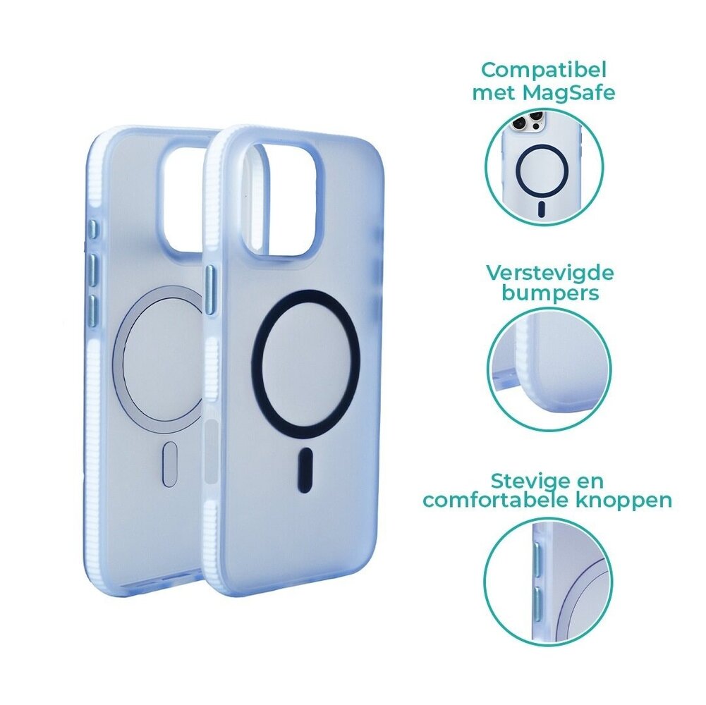 Coverzs Coverzs Coque MagSafe en silicone lisse iPhone 16 Pro Max (bleu clair)