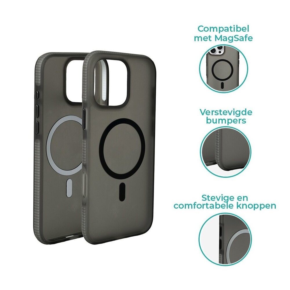 Coverzs Coverzs Coque MagSafe en silicone lisse iPhone 16 Pro Max (noir)