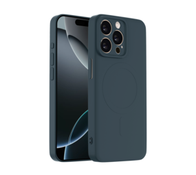 ShieldCase Coque arrière MagSafe en silicone iPhone 16 Pro Max (bleu foncé)