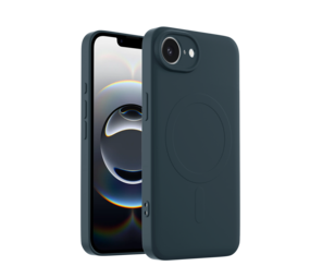ShieldCase Coque arrière MagSafe en silicone iPhone 16e (bleu foncé)