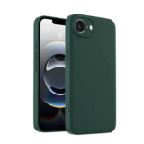 ShieldCase Coque arrière MagSafe en silicone iPhone 16e (vert foncé)