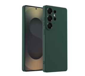 ShieldCase Coque arrière MagSafe en silicone Samsung Galaxy S24 Ultra (vert foncé)