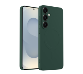 ShieldCase Coque arrière MagSafe en silicone Samsung Galaxy S25 (vert foncé)