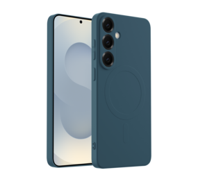 ShieldCase Coque arrière MagSafe en silicone Samsung Galaxy S25 Plus (bleu foncé)