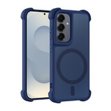 Coverzs Coque antichoc mate avec MagSafe Samsung Galaxy S24 (bleu foncé)