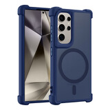 Coverzs Coque antichoc mate avec MagSafe Samsung Galaxy S24 Ultra (bleu foncé)