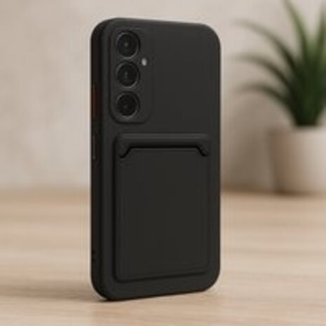 ShieldCase ShieldCase Coque en silicone Samsung Galaxy A15 avec porte-carte (noir)