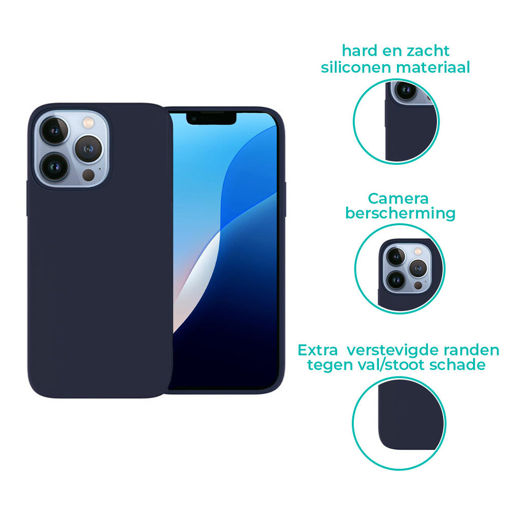 Ceezs iPhone 15 coque silicone (bleu foncé)