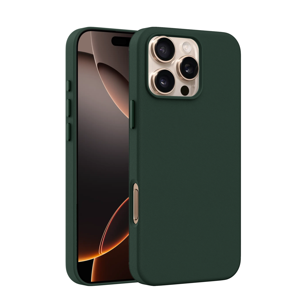 Coverzs Coverzs Coque MagSafe en cuir de luxe iPhone 13 Pro (vert foncé) Coverzs Coverzs Coque MagSafe en cuir de luxe iPhone 13 Pro (vert foncé)