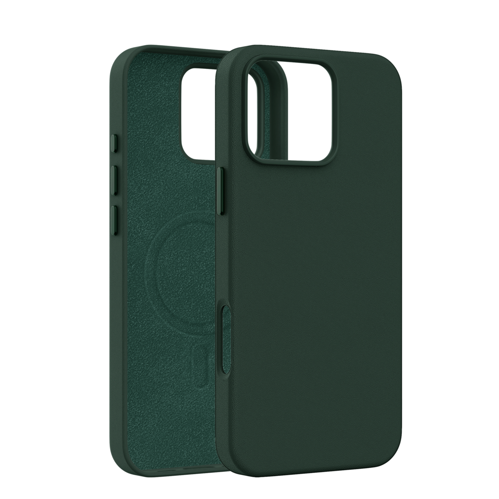 Coverzs Coverzs Coque MagSafe en cuir de luxe iPhone 13 Pro (vert foncé) Coverzs Coverzs Coque MagSafe en cuir de luxe iPhone 13 Pro (vert foncé)
