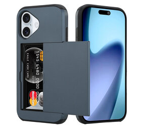 ShieldCase iPhone 17 coque porte-cartes avec curseur (bleu foncé)
