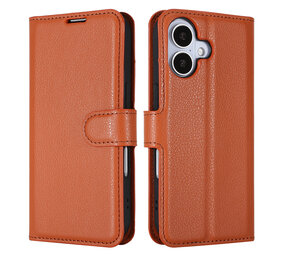 ShieldCase iPhone 17 étui bibliothèque en cuir (marron)