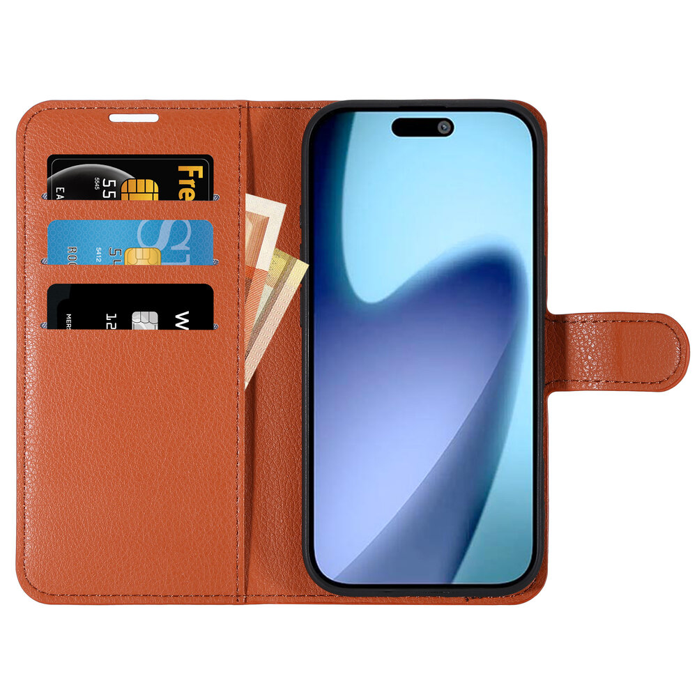 ShieldCase ShieldCase iPhone 17 étui bibliothèque en cuir (marron) ShieldCase ShieldCase iPhone 17 étui bibliothèque en cuir (marron)