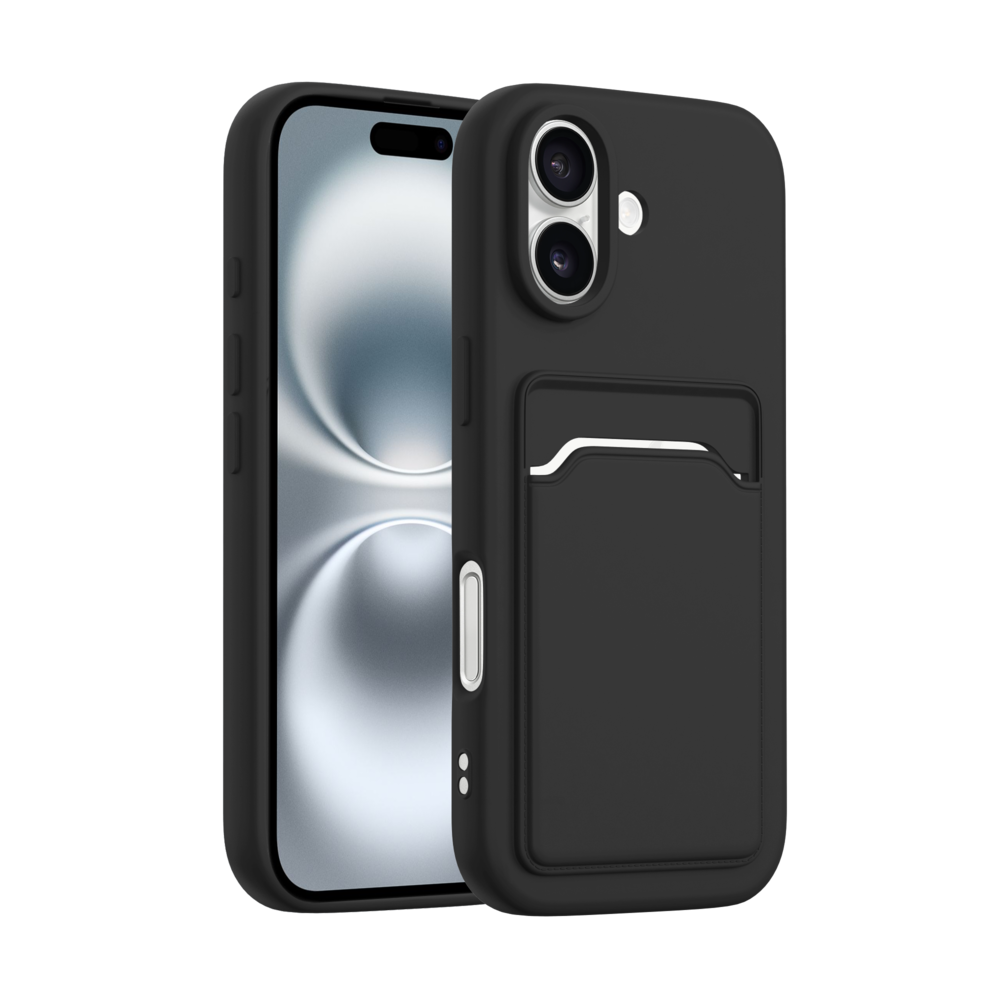 ShieldCase ShieldCase iPhone 17 coque en silicone porte carte (noir)