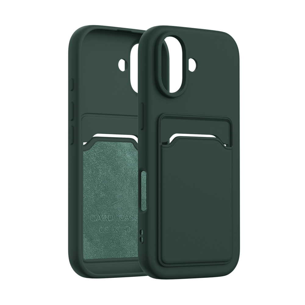 ShieldCase ShieldCase iPhone 17 coque en silicone porte carte (vert foncé)