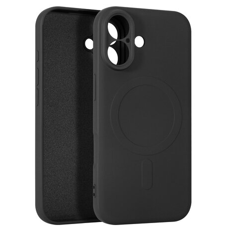 ShieldCase ShieldCase Coque arrière MagSafe en silicone pour iPhone 17 (noir) ShieldCase ShieldCase Coque arrière MagSafe en silicone pour iPhone 17 (noir)