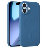 ShieldCase Coque arrière MagSafe en silicone pour iPhone 17 (bleu foncé)