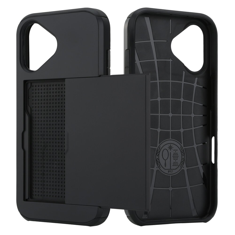 ShieldCase ShieldCase iPhone 17 coque porte-cartes avec curseur (noir) ShieldCase ShieldCase iPhone 17 coque porte-cartes avec curseur (noir)