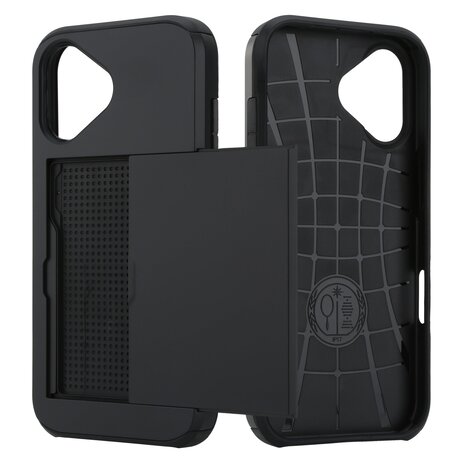 ShieldCase ShieldCase iPhone 17 coque porte-cartes avec curseur (noir) ShieldCase ShieldCase iPhone 17 coque porte-cartes avec curseur (noir)