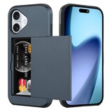 ShieldCase iPhone 17 coque porte-cartes avec curseur (bleu foncé)