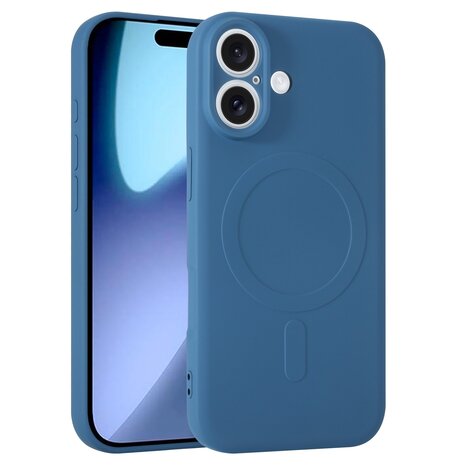 ShieldCase ShieldCase Coque arrière MagSafe en silicone pour iPhone 17 (bleu foncé) ShieldCase ShieldCase Coque arrière MagSafe en silicone pour iPhone 17 (bleu foncé)