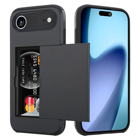 ShieldCase ShieldCase iPhone Air coque porte-cartes avec curseur (noir) ShieldCase ShieldCase iPhone Air coque porte-cartes avec curseur (noir)