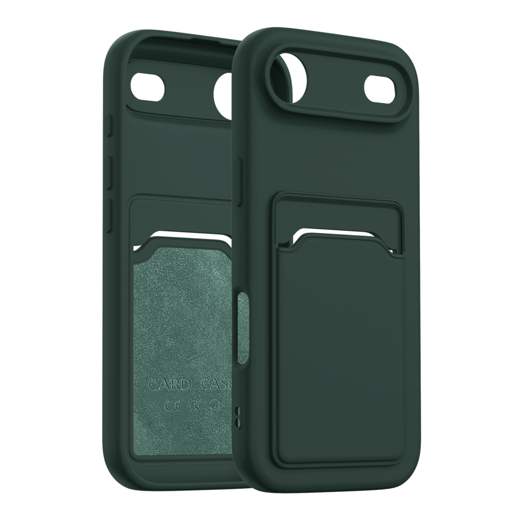 ShieldCase ShieldCase iPhone Air coque en silicone porte carte (vert foncé)