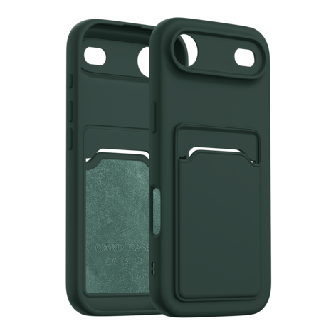 ShieldCase ShieldCase iPhone Air coque en silicone porte carte (vert foncé)
