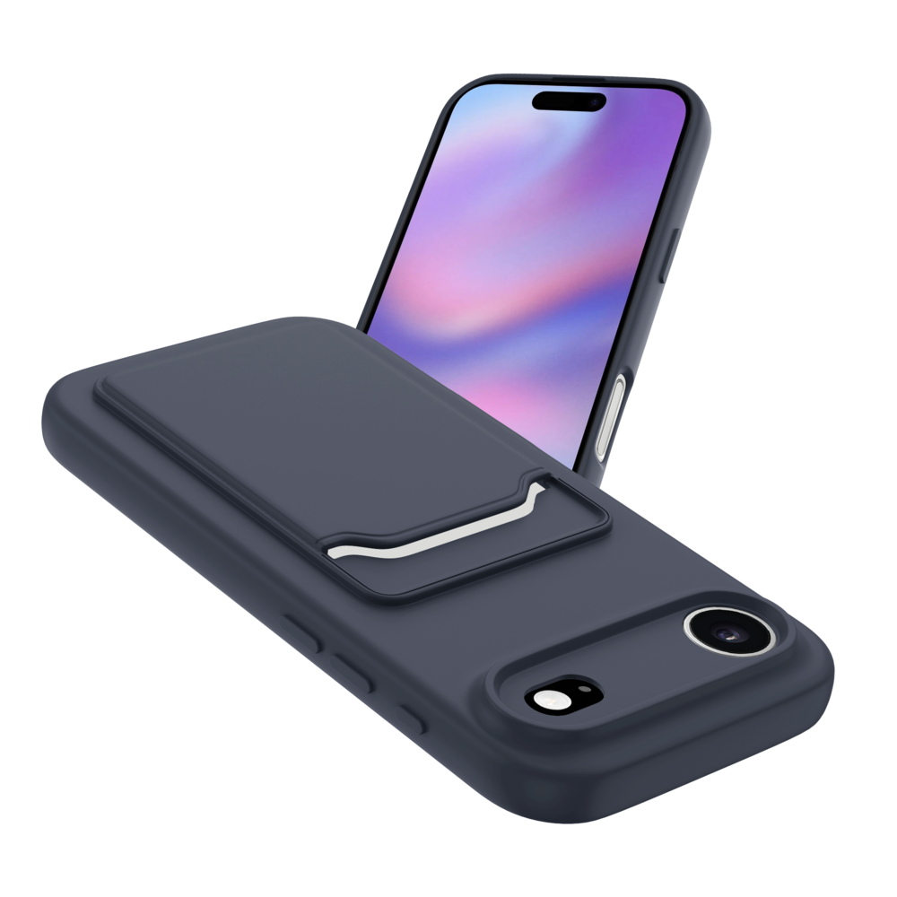 ShieldCase ShieldCase iPhone Air coque en silicone porte carte (bleu foncé)