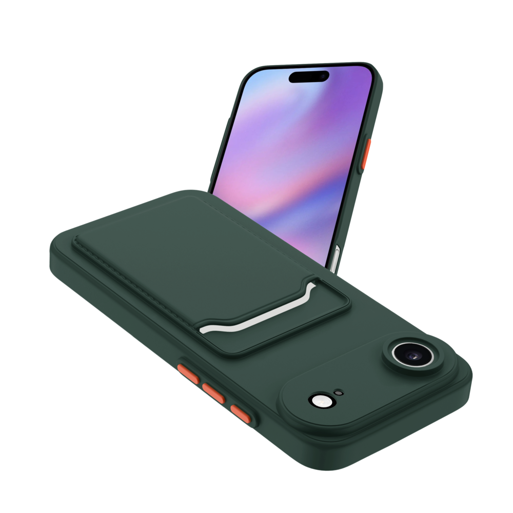 ShieldCase ShieldCase iPhone Air Back cover avec porte carte (vert foncé) ShieldCase ShieldCase iPhone Air Back cover avec porte carte (vert foncé)