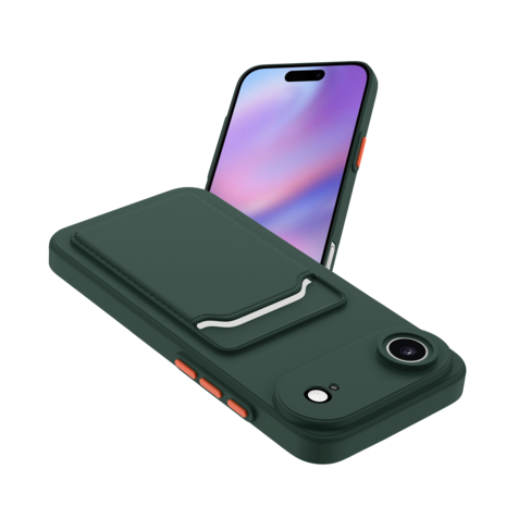 ShieldCase ShieldCase iPhone Air Back cover avec porte carte (vert foncé) ShieldCase ShieldCase iPhone Air Back cover avec porte carte (vert foncé)