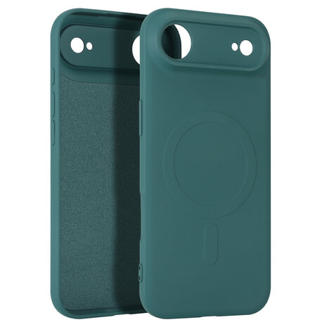 ShieldCase ShieldCase Coque arrière MagSafe en silicone pour iPhone Air (vert foncé) ShieldCase ShieldCase Coque arrière MagSafe en silicone pour iPhone Air (vert foncé)