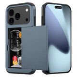 ShieldCase iPhone 17 Pro coque porte-cartes avec curseur (bleu foncé)