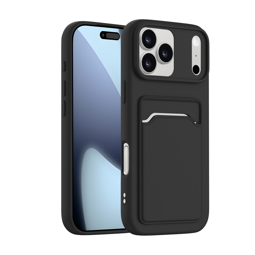 ShieldCase ShieldCase iPhone 17 Pro coque en silicone porte carte (noir) ShieldCase ShieldCase iPhone 17 Pro coque en silicone porte carte (noir)