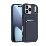 ShieldCase iPhone 17 Pro coque en silicone porte carte (bleu foncé)