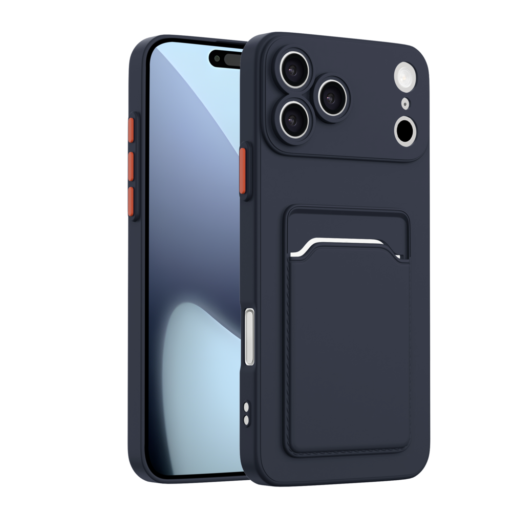 ShieldCase ShieldCase iPhone 17 Pro Back cover avec porte carte (bleu foncé) ShieldCase ShieldCase iPhone 17 Pro Back cover avec porte carte (bleu foncé)