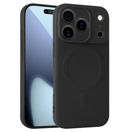 ShieldCase ShieldCase Coque arrière MagSafe en silicone pour iPhone 17 Pro (noir) ShieldCase ShieldCase Coque arrière MagSafe en silicone pour iPhone 17 Pro (noir)