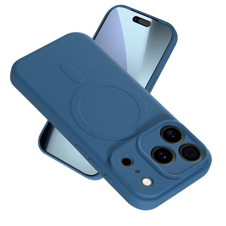 ShieldCase ShieldCase Coque arrière MagSafe en silicone pour iPhone 17 Pro (bleu foncé) ShieldCase ShieldCase Coque arrière MagSafe en silicone pour iPhone 17 Pro (bleu foncé)