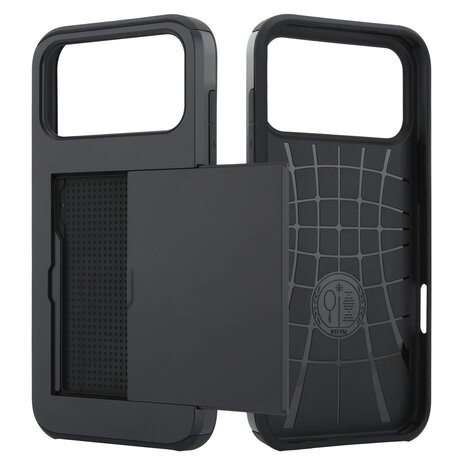 ShieldCase ShieldCase iPhone 17 Pro Max coque porte-cartes avec curseur (noir) ShieldCase ShieldCase iPhone 17 Pro Max coque porte-cartes avec curseur (noir)