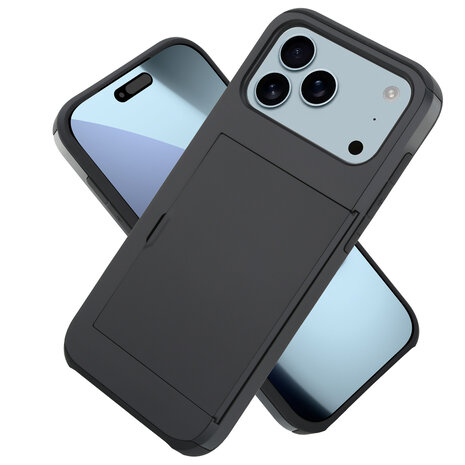 ShieldCase ShieldCase iPhone 17 Pro Max coque porte-cartes avec curseur (noir) ShieldCase ShieldCase iPhone 17 Pro Max coque porte-cartes avec curseur (noir)