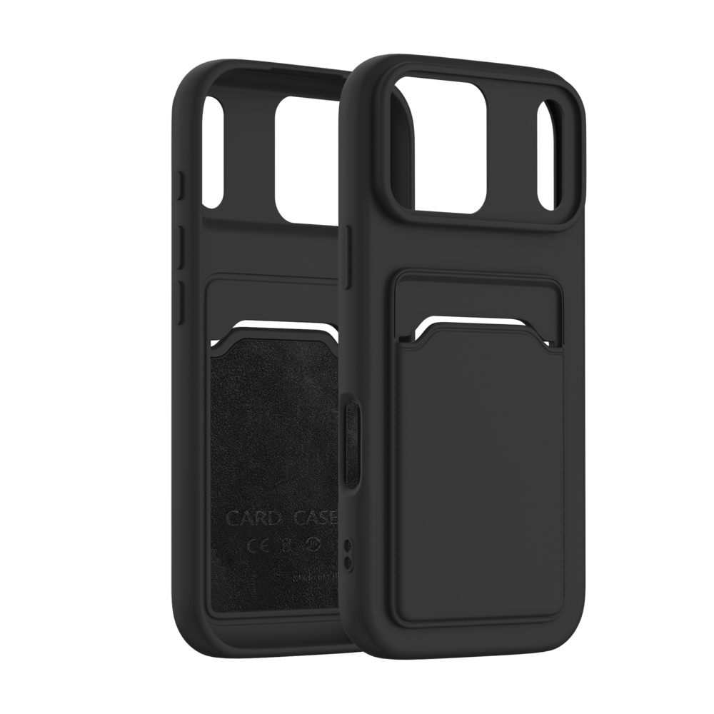 ShieldCase ShieldCase iPhone 17 Pro Max coque en silicone porte carte (noir) ShieldCase ShieldCase iPhone 17 Pro Max coque en silicone porte carte (noir)
