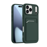 ShieldCase iPhone 17 Pro Max coque en silicone porte carte (vert foncé)