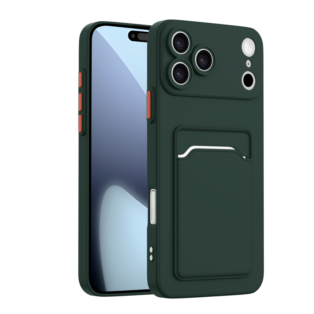 ShieldCase ShieldCase iPhone 17 Pro Max Back cover avec porte carte (vert foncé) ShieldCase ShieldCase iPhone 17 Pro Max Back cover avec porte carte (vert foncé)