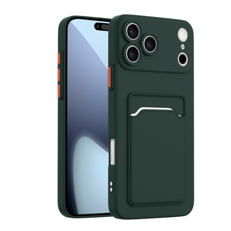 ShieldCase ShieldCase iPhone 17 Pro Max Back cover avec porte carte (vert foncé) ShieldCase ShieldCase iPhone 17 Pro Max Back cover avec porte carte (vert foncé)