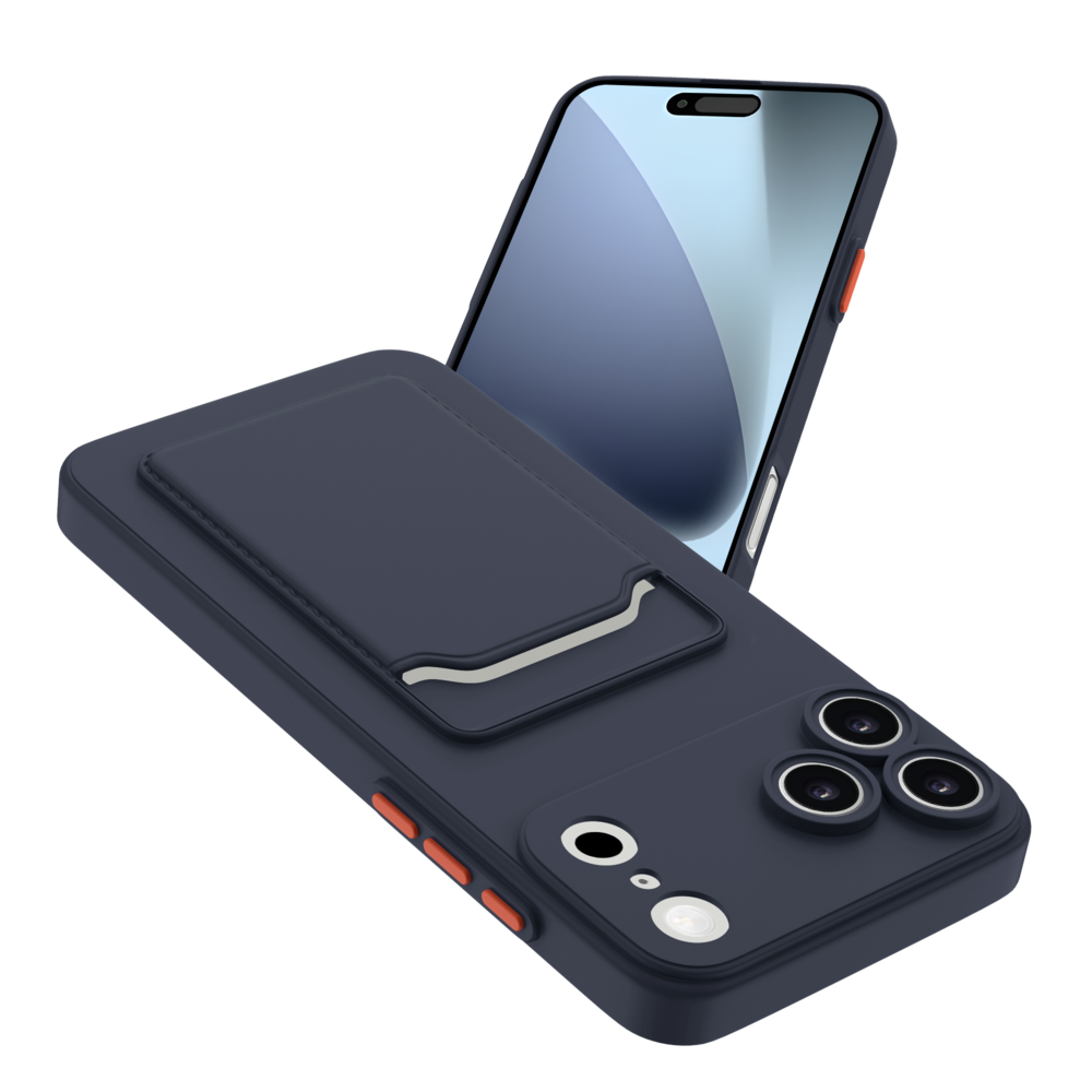 ShieldCase ShieldCase iPhone 17 Pro Max Back cover avec porte carte (bleu foncé) ShieldCase ShieldCase iPhone 17 Pro Max Back cover avec porte carte (bleu foncé)