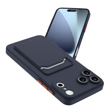 ShieldCase ShieldCase iPhone 17 Pro Max Back cover avec porte carte (bleu foncé) ShieldCase ShieldCase iPhone 17 Pro Max Back cover avec porte carte (bleu foncé)