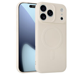 ShieldCase Coque arrière MagSafe en silicone pour iPhone 17 Pro Max (beige)