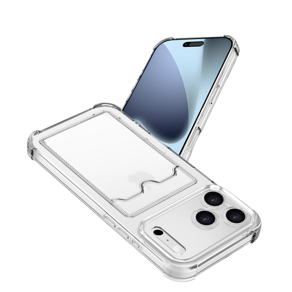ShieldCase ShieldCase iPhone 17 Pro Max coque en TPU avec porte carte (transparente) ShieldCase ShieldCase iPhone 17 Pro Max coque en TPU avec porte carte (transparente)